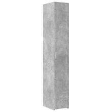 Hoge kast 30x42,5x185 cm bewerkt hout betongrijs