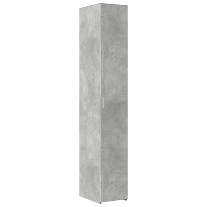 Hoge kast 30x42,5x185 cm bewerkt hout betongrijs