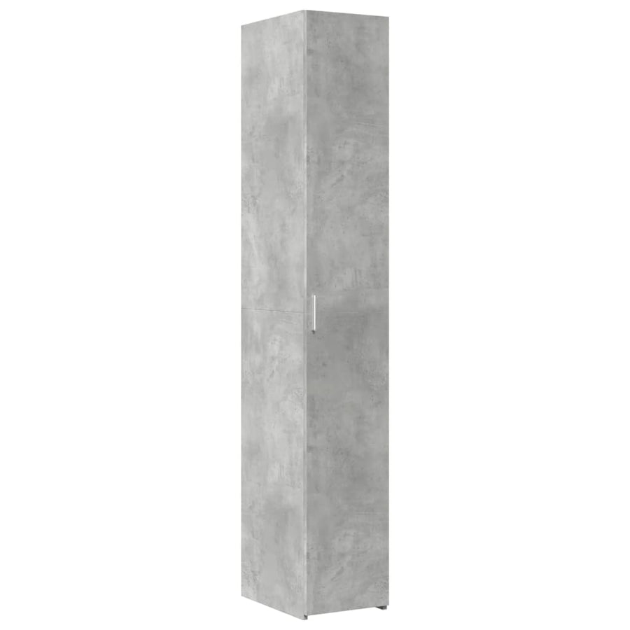 Hoge kast 30x42,5x185 cm bewerkt hout betongrijs