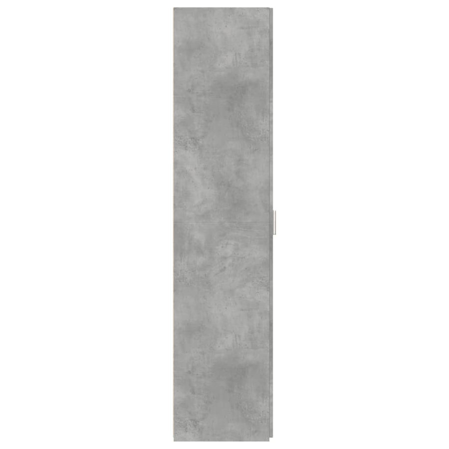 Hoge kast 30x42,5x185 cm bewerkt hout betongrijs