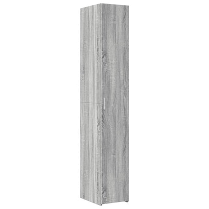 Hoge kast 30x42,5x185 cm bewerkt hout grijs sonoma eikenkleur