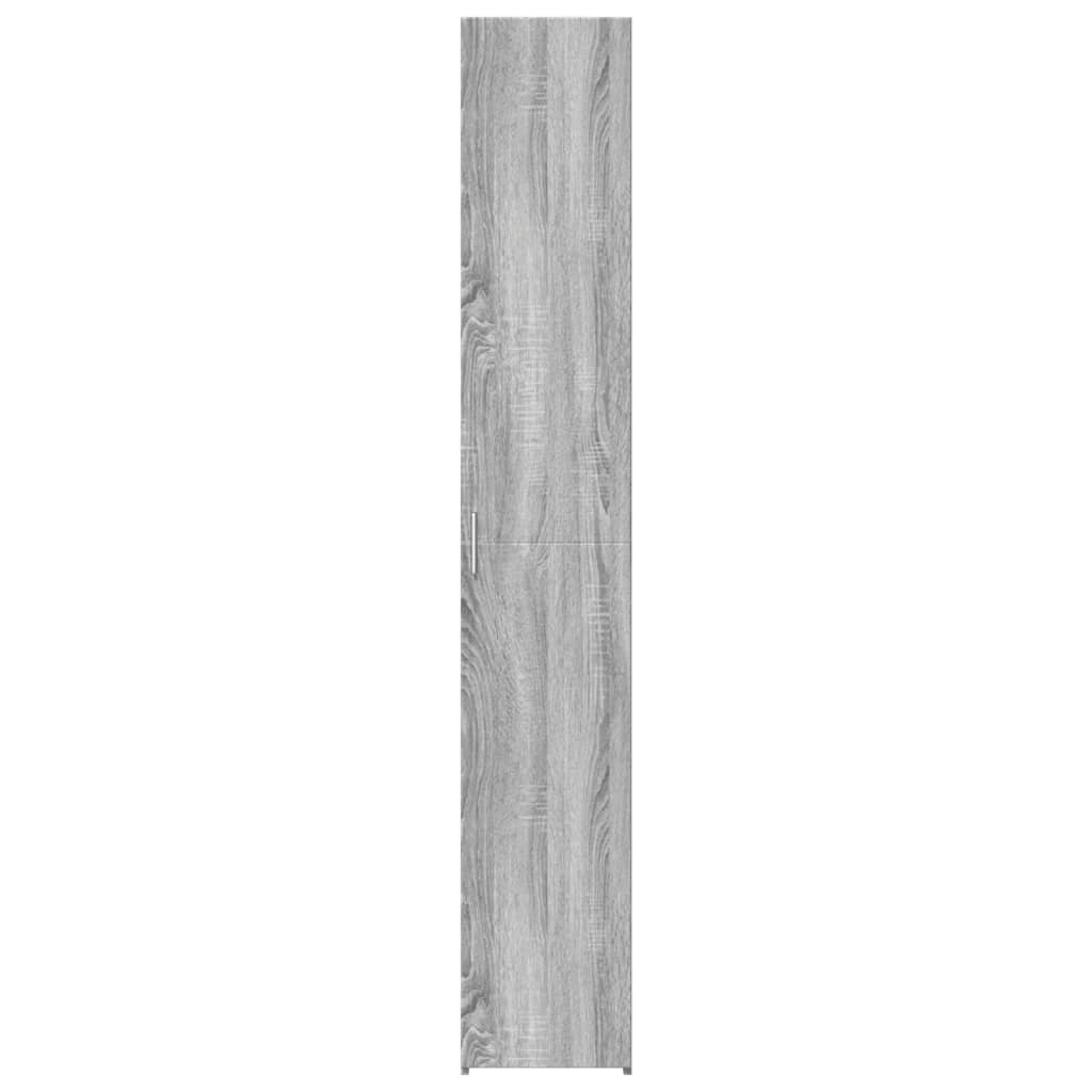 Hoge kast 30x42,5x185 cm bewerkt hout grijs sonoma eikenkleur