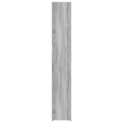 Hoge kast 30x42,5x185 cm bewerkt hout grijs sonoma eikenkleur