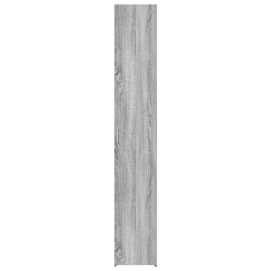 Hoge kast 30x42,5x185 cm bewerkt hout grijs sonoma eikenkleur