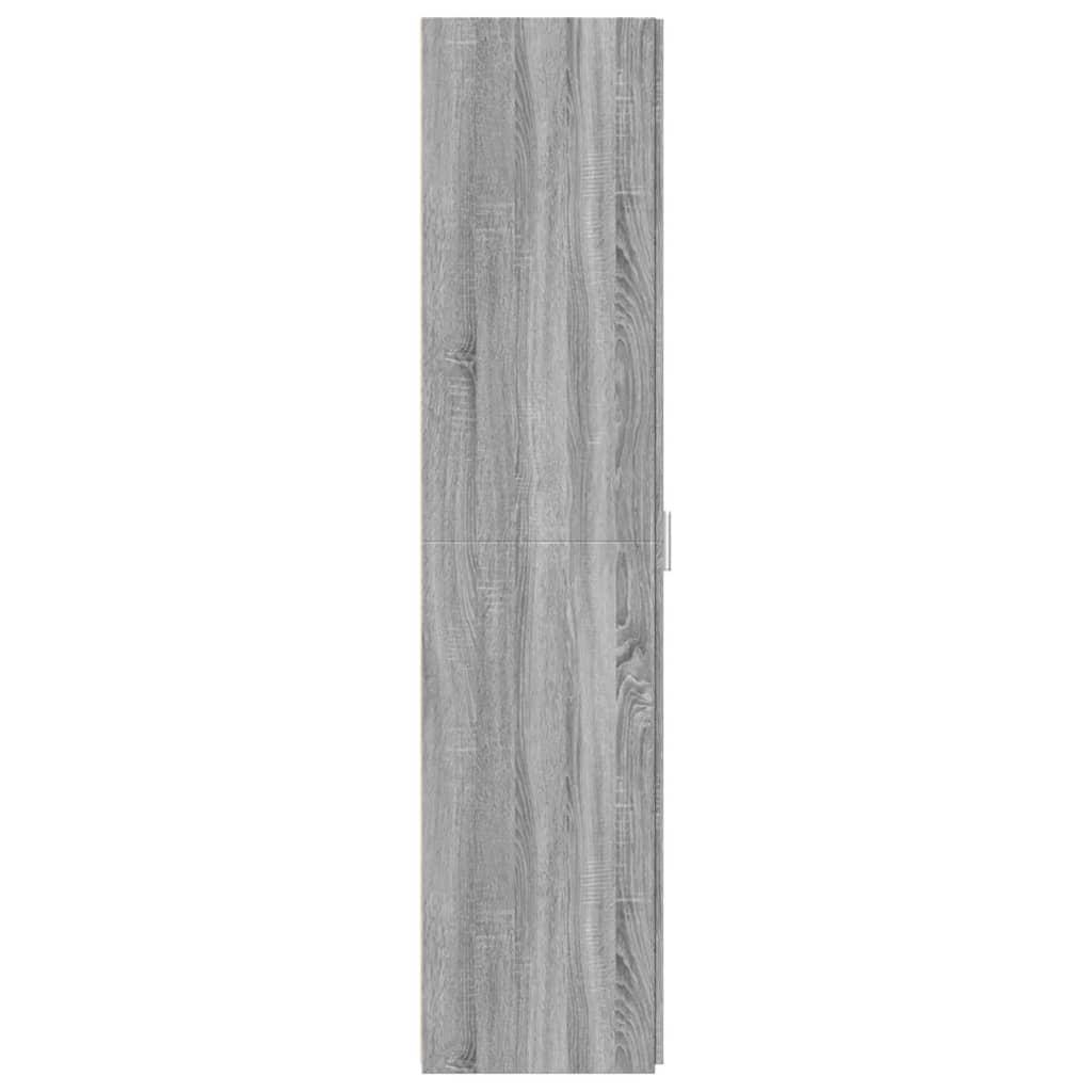 Hoge kast 30x42,5x185 cm bewerkt hout grijs sonoma eikenkleur