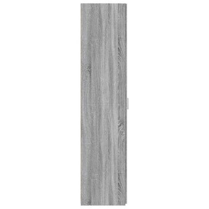 Hoge kast 30x42,5x185 cm bewerkt hout grijs sonoma eikenkleur