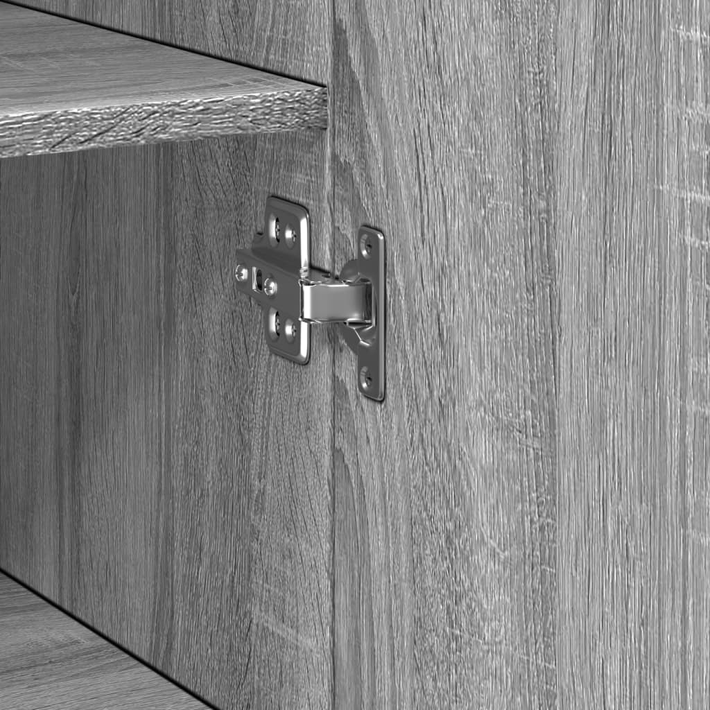 Hoge kast 30x42,5x185 cm bewerkt hout grijs sonoma eikenkleur