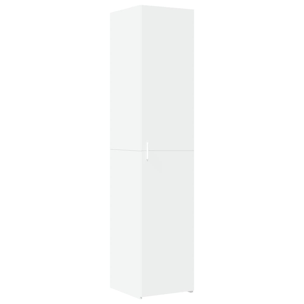 Hoge kast 40x42,5x185 cm bewerkt hout wit