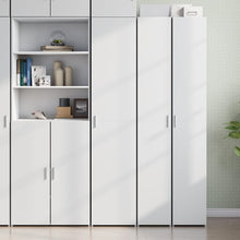 Hoge kast 40x42,5x185 cm bewerkt hout wit