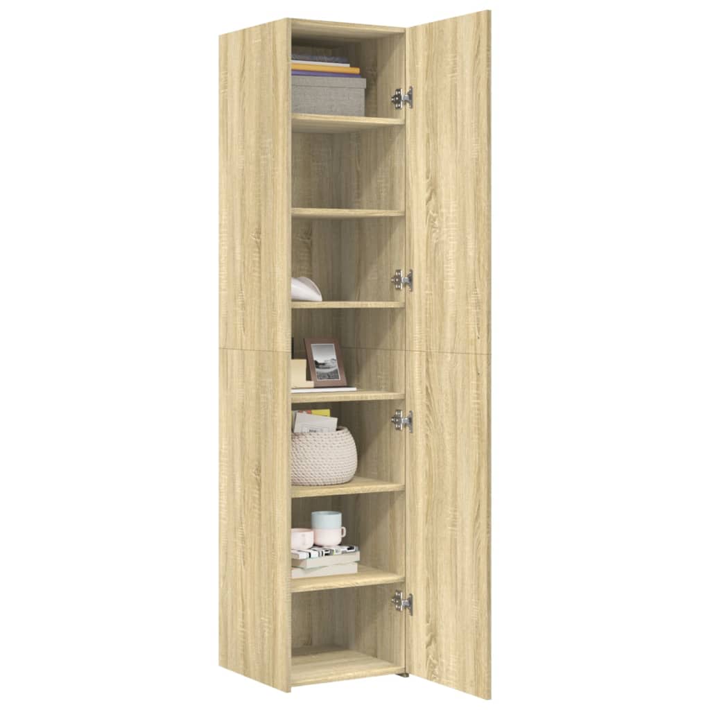 Hoge kast 40x42,5x185 cm bewerkt hout sonoma eikenkleurig