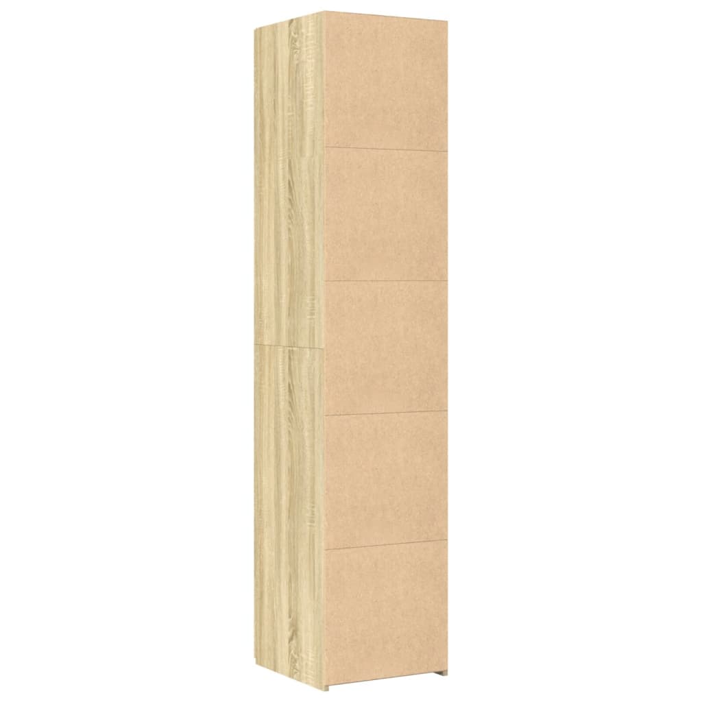 Hoge kast 40x42,5x185 cm bewerkt hout sonoma eikenkleurig