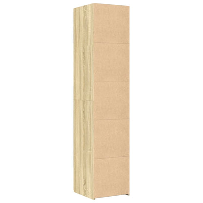 Hoge kast 40x42,5x185 cm bewerkt hout sonoma eikenkleurig