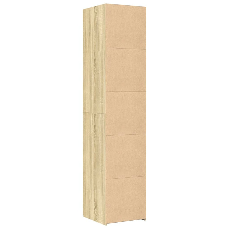 Hoge kast 40x42,5x185 cm bewerkt hout sonoma eikenkleurig