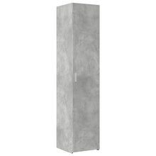 Hoge kast 40x42,5x185 cm bewerkt hout betongrijs