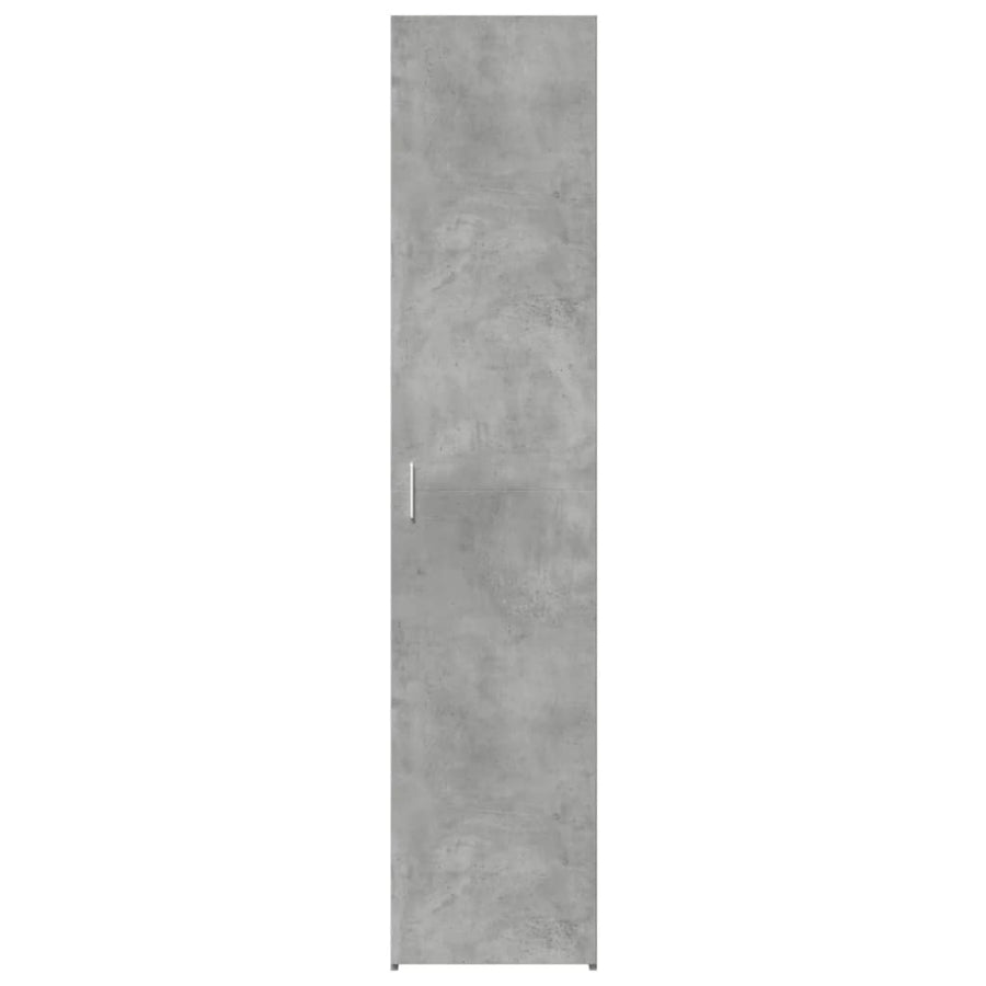 Hoge kast 40x42,5x185 cm bewerkt hout betongrijs