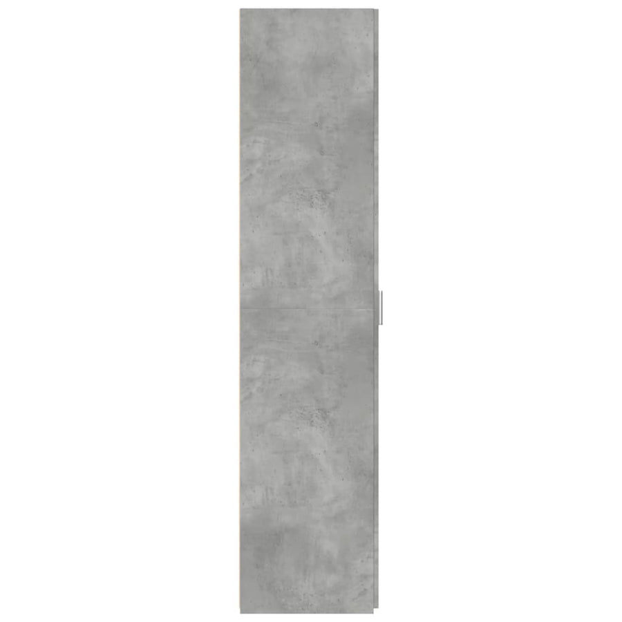 Hoge kast 40x42,5x185 cm bewerkt hout betongrijs