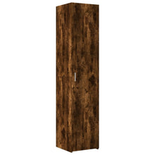 Hoge kast 40x42,5x185 cm bewerkt hout gerookt eikenkleurig
