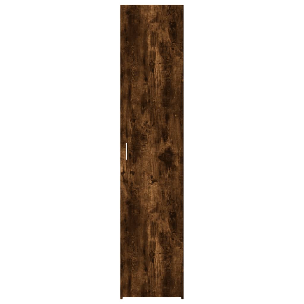 Hoge kast 40x42,5x185 cm bewerkt hout gerookt eikenkleurig