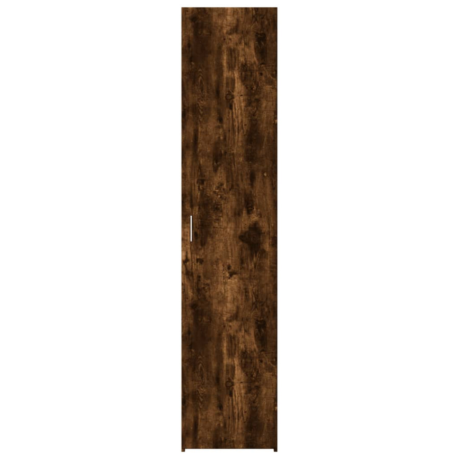 Hoge kast 40x42,5x185 cm bewerkt hout gerookt eikenkleurig