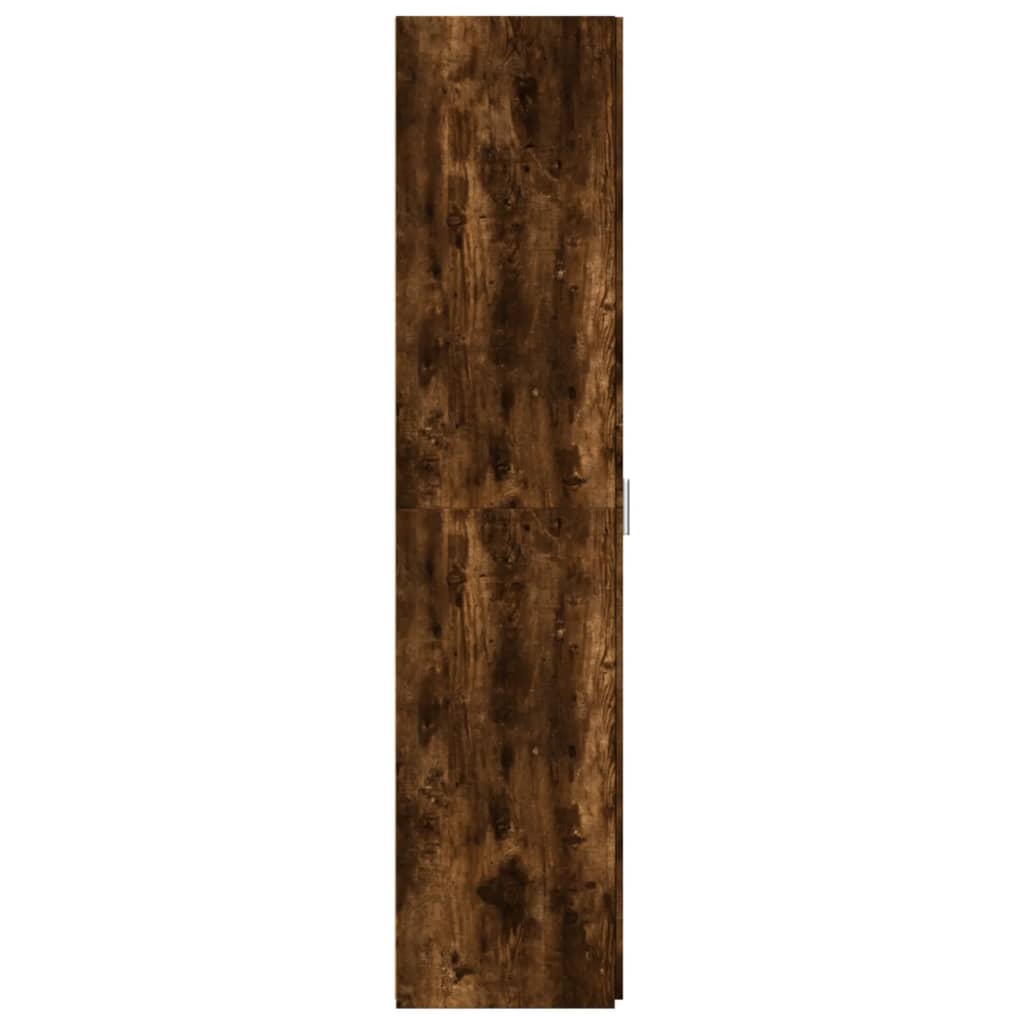 Hoge kast 40x42,5x185 cm bewerkt hout gerookt eikenkleurig