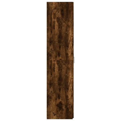 Hoge kast 40x42,5x185 cm bewerkt hout gerookt eikenkleurig
