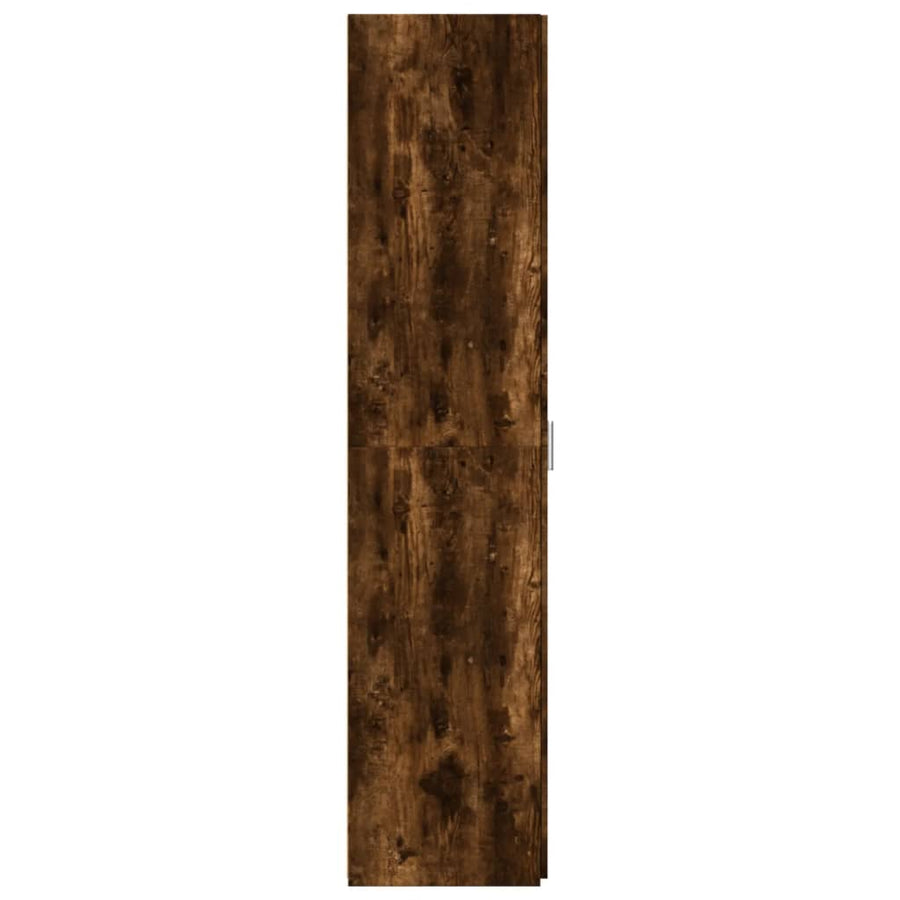 Hoge kast 40x42,5x185 cm bewerkt hout gerookt eikenkleurig