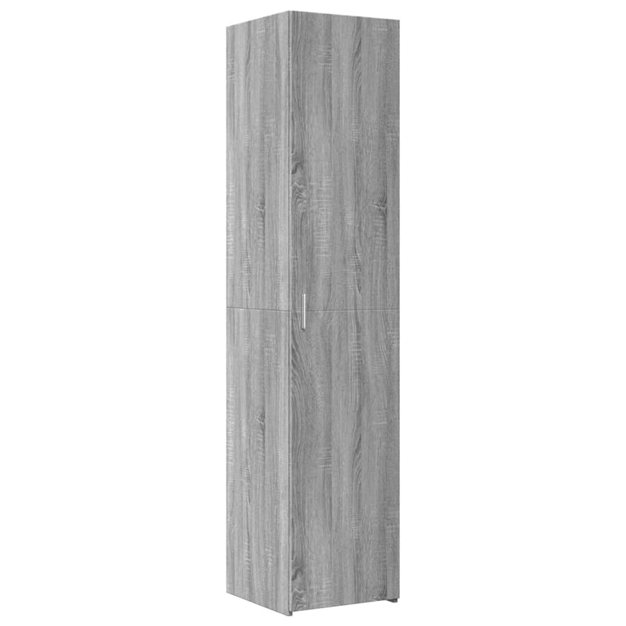 Hoge kast 40x42,5x185 cm bewerkt hout grijs sonoma eikenkleur
