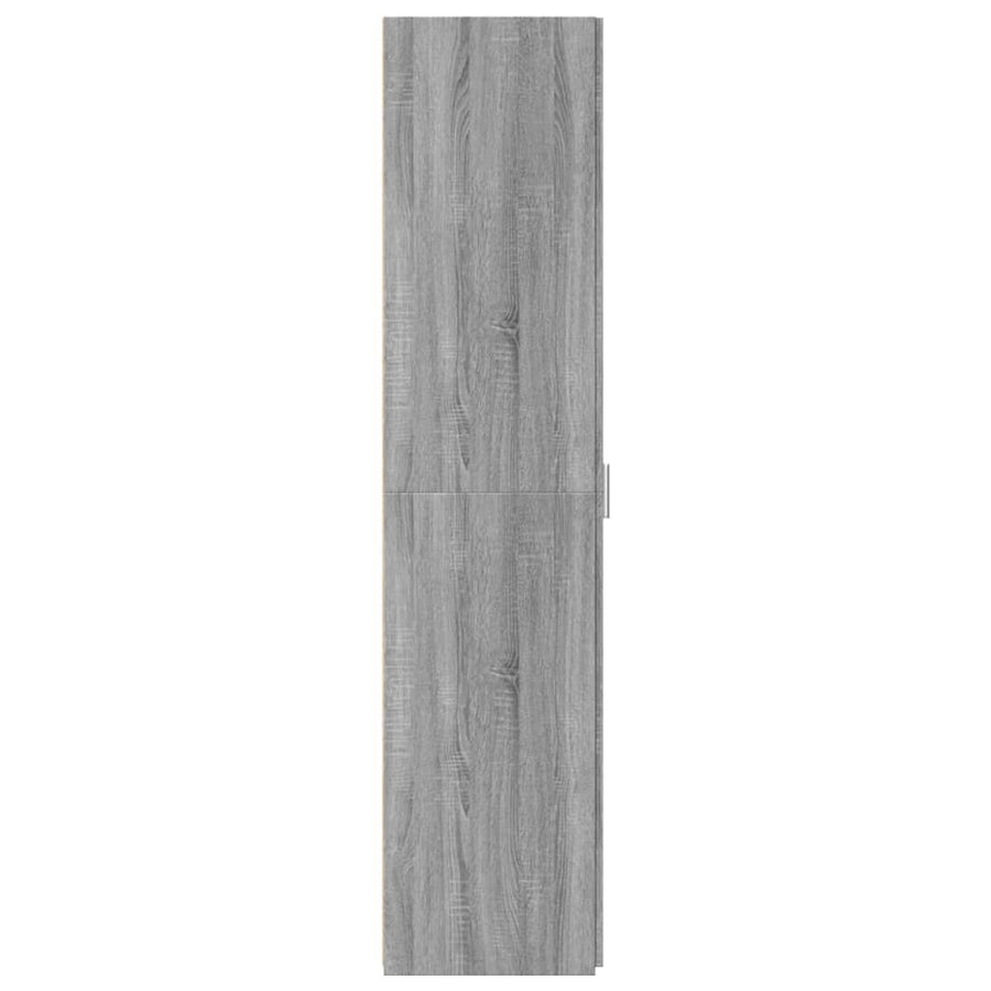 Hoge kast 40x42,5x185 cm bewerkt hout grijs sonoma eikenkleur