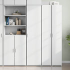 Tall cabinet 45x42.5x185 cm carved wood white
