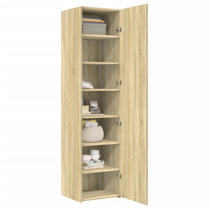 Hoge kast 45x42,5x185 cm bewerkt hout sonoma eikenkleurig