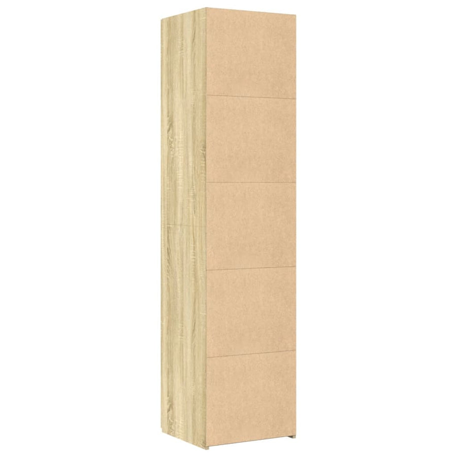 Hoge kast 45x42,5x185 cm bewerkt hout sonoma eikenkleurig
