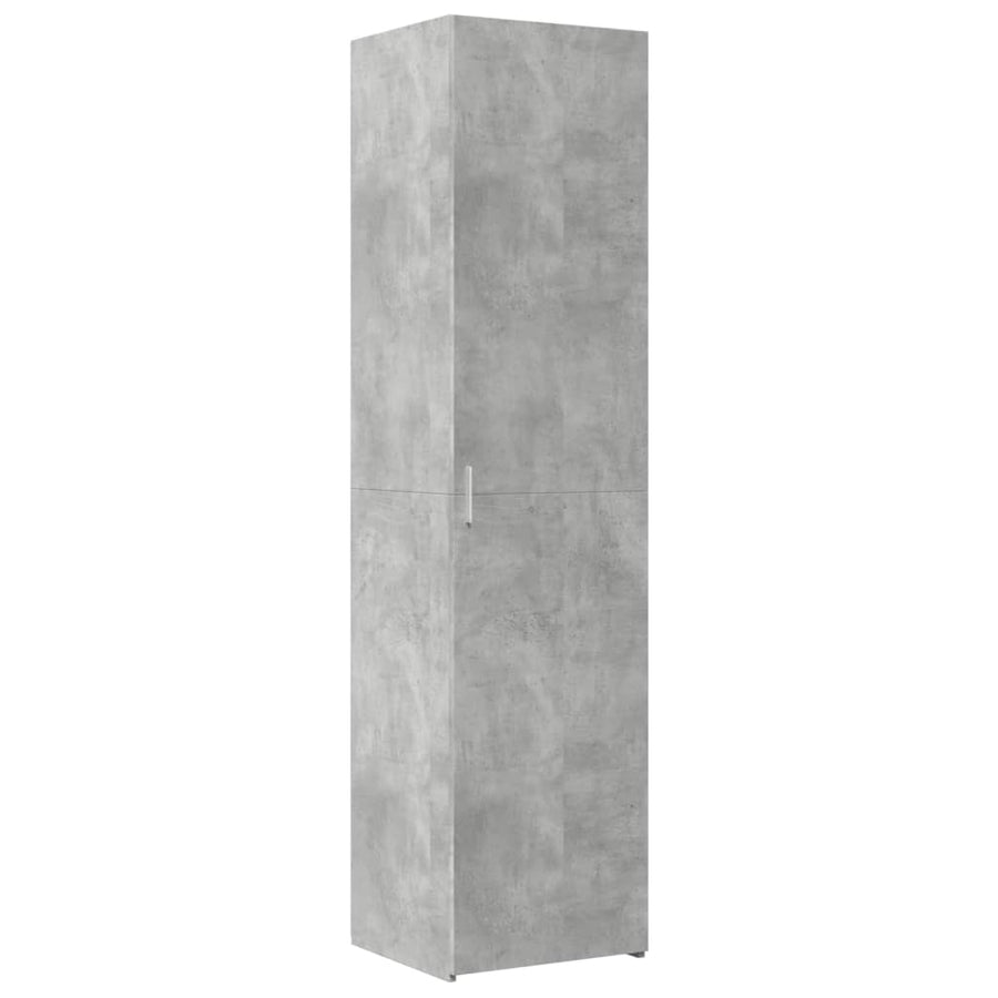 Hoge kast 45x42,5x185 cm bewerkt hout betongrijs