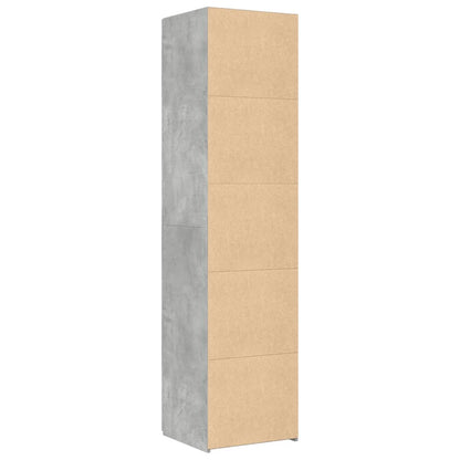 Hoge kast 45x42,5x185 cm bewerkt hout betongrijs