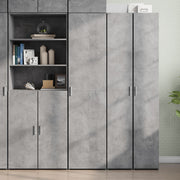 Hoge kast 45x42,5x185 cm bewerkt hout betongrijs