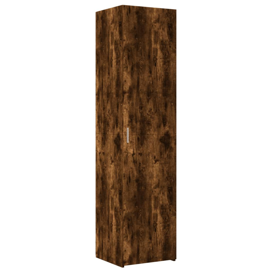 Hoge kast 45x42,5x185 cm bewerkt hout gerookt eikenkleurig