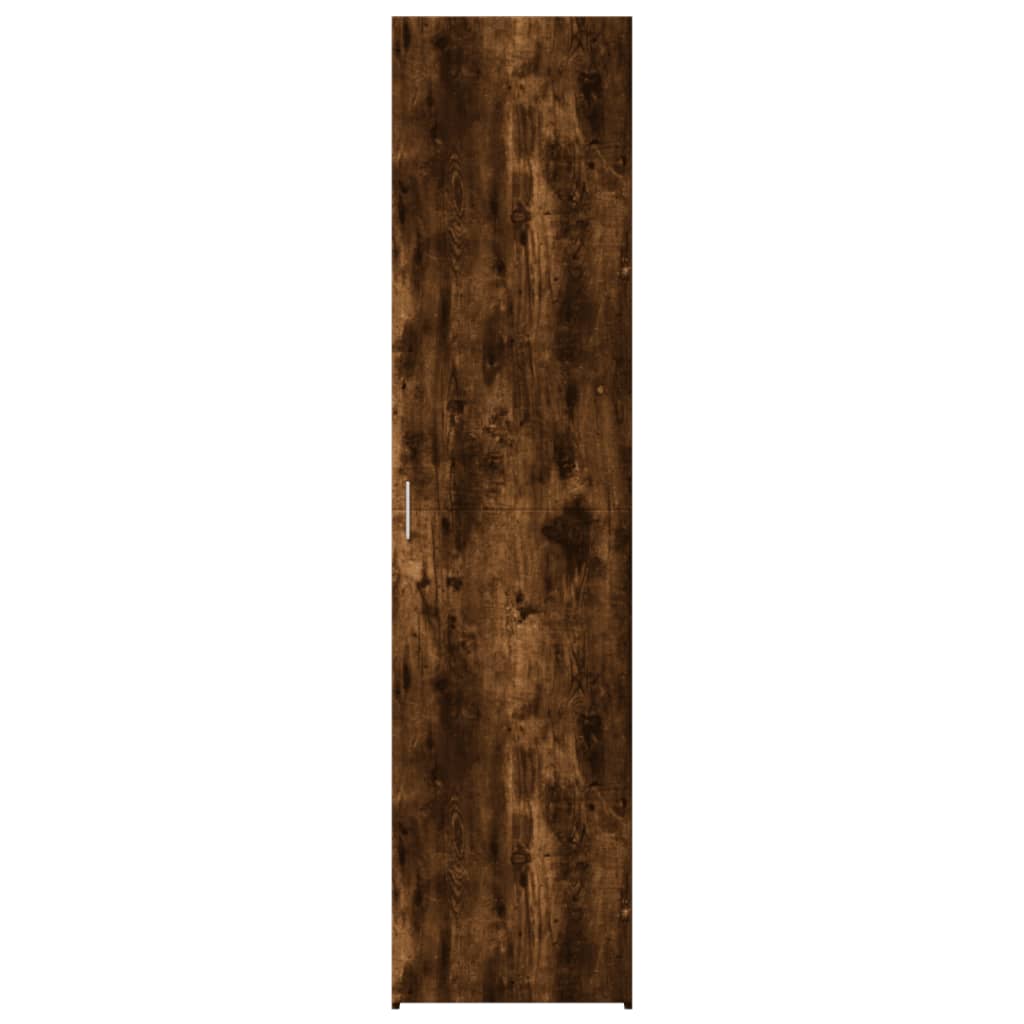 Hoge kast 45x42,5x185 cm bewerkt hout gerookt eikenkleurig