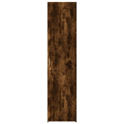 Hoge kast 45x42,5x185 cm bewerkt hout gerookt eikenkleurig