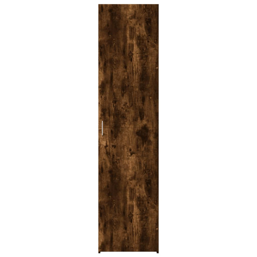 Hoge kast 45x42,5x185 cm bewerkt hout gerookt eikenkleurig