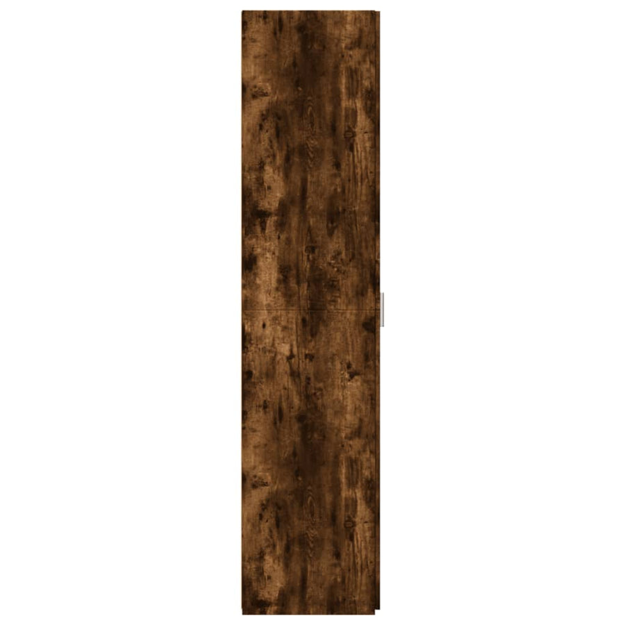 Hoge kast 45x42,5x185 cm bewerkt hout gerookt eikenkleurig