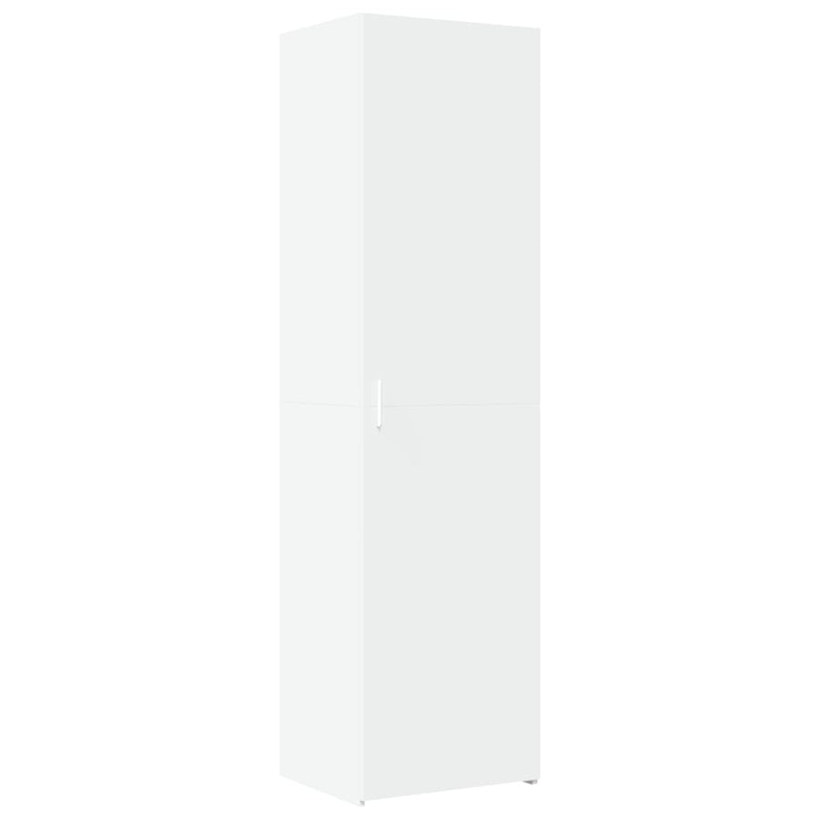 Hoge kast 50x42,5x185 cm bewerkt hout wit