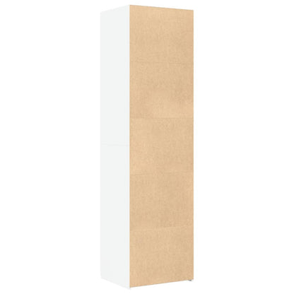 Hoge kast 50x42,5x185 cm bewerkt hout wit