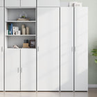 Tall cabinet 50x42.5x185 cm carved wood white