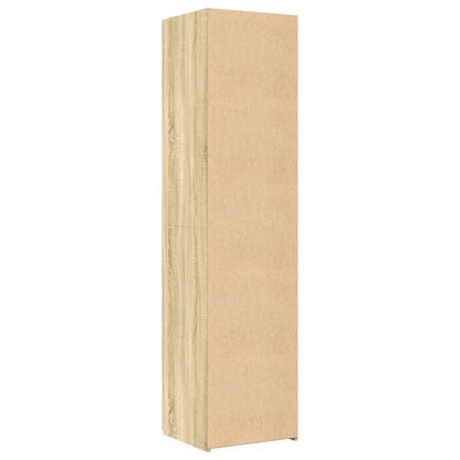 Hoge Kast 50X42,5X185 Cm Bewerkt Hout Kleurig Sonoma eiken