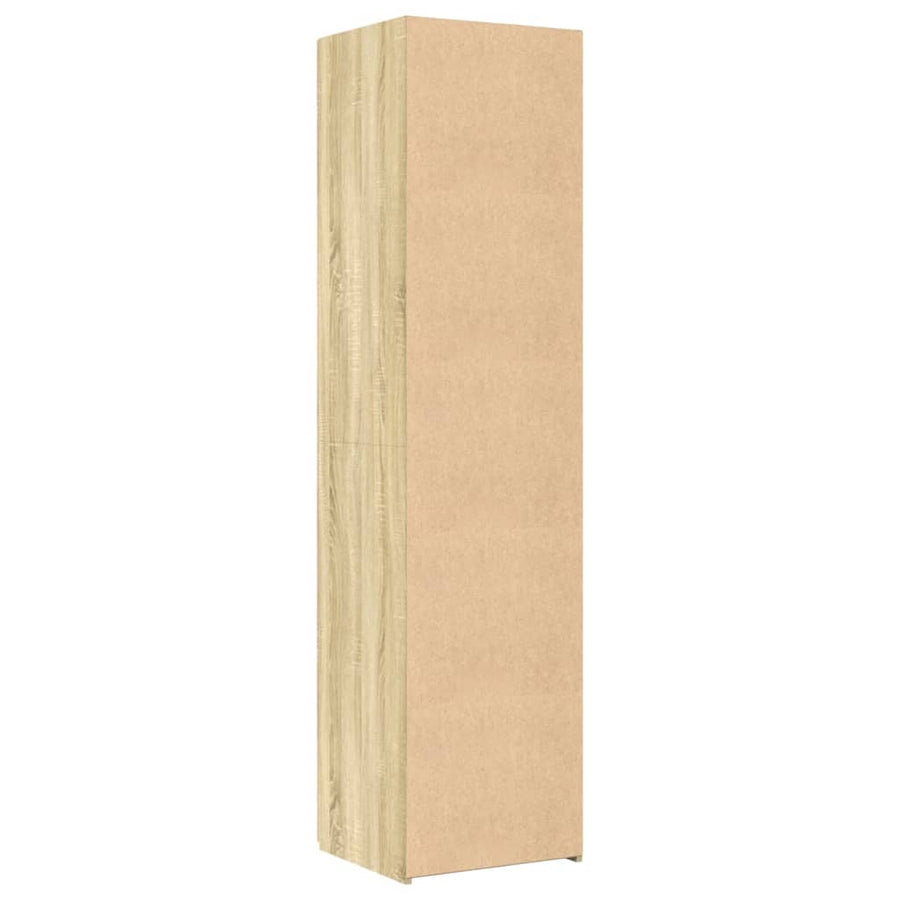 Hoge Kast 50X42,5X185 Cm Bewerkt Hout Kleurig Sonoma eiken