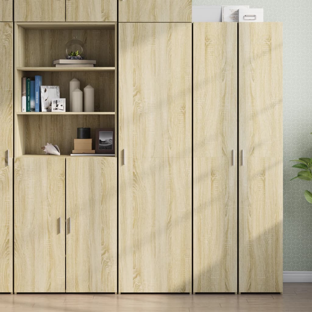 Hoge Kast 50X42,5X185 Cm Bewerkt Hout Kleurig Sonoma eiken