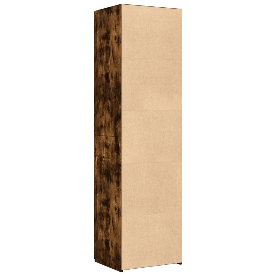 Hoge Kast 50X42,5X185 Cm Bewerkt Hout Kleurig