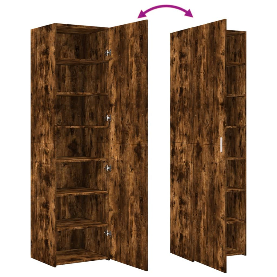Hoge Kast 50X42,5X185 Cm Bewerkt Hout Kleurig