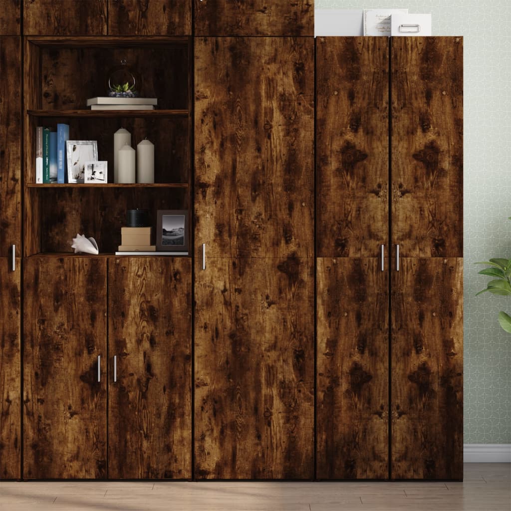 Hoge Kast 50X42,5X185 Cm Bewerkt Hout Kleurig