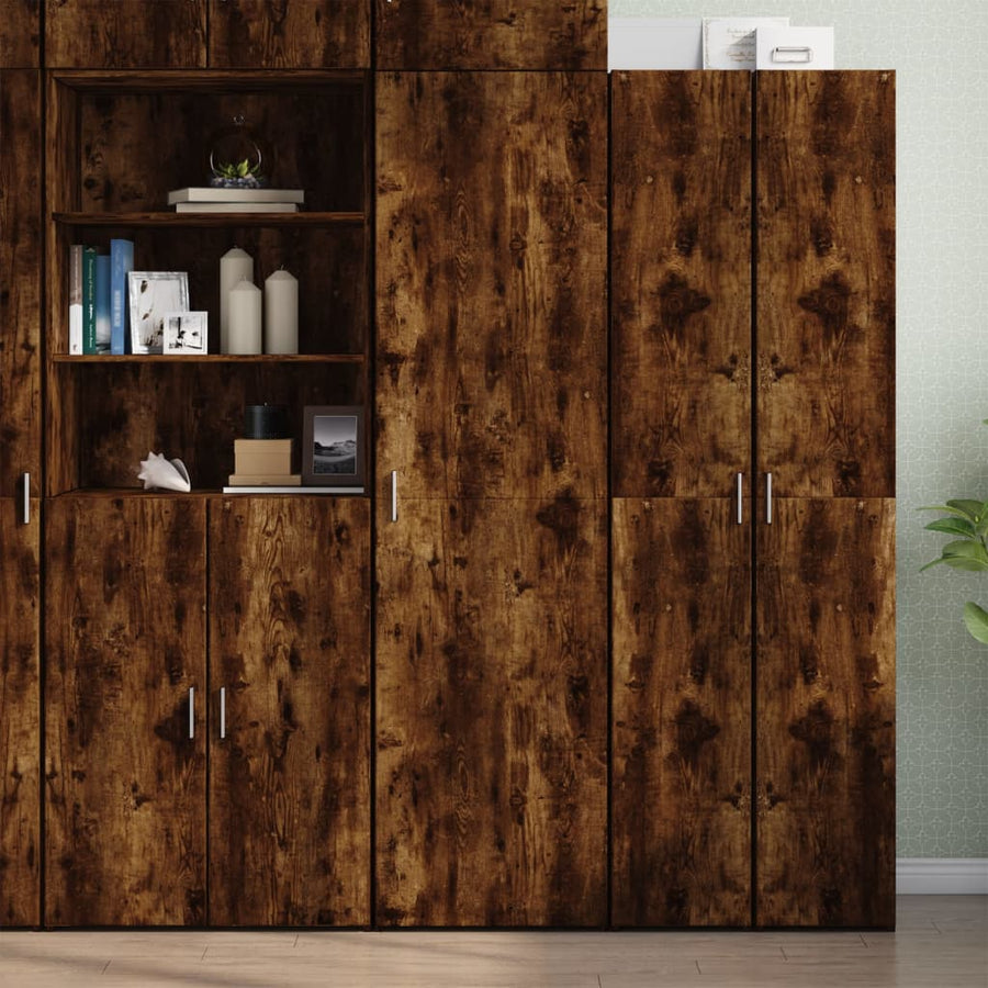Hoge Kast 50X42,5X185 Cm Bewerkt Hout Kleurig