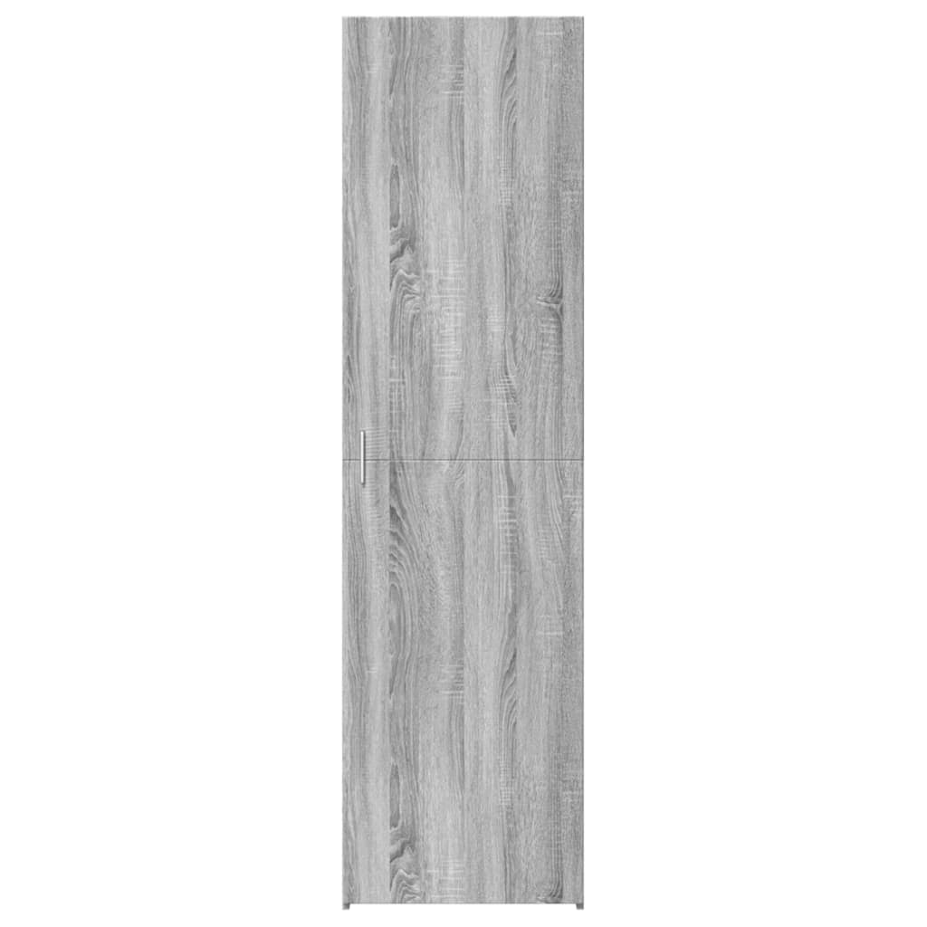 Hoge kast 50x42,5x185 cm bewerkt hout grijs sonoma eikenkleurig
